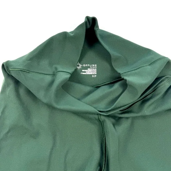 OFFLINE by Aerie Women's Green V Waist High Rise Bike Shorts Size - Picture 2 of 4